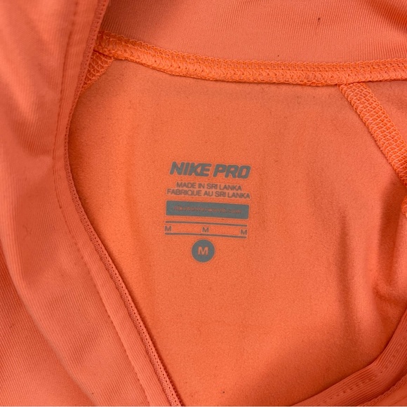 Nike Pro Running Half Zip Up Women's Sweatshirt Size M Pink/Orange - Picture 5 of 6